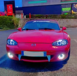 Prises d'air avec anti-brouillard angel eyes MX5 NBFL photo review